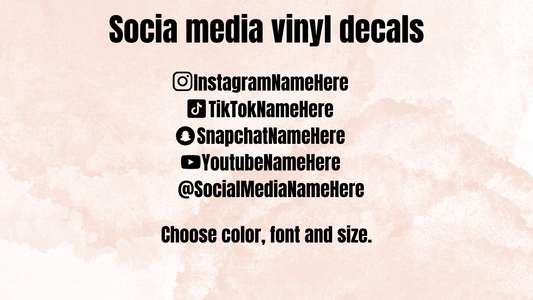 Social Media Permanent Vinyl Decals